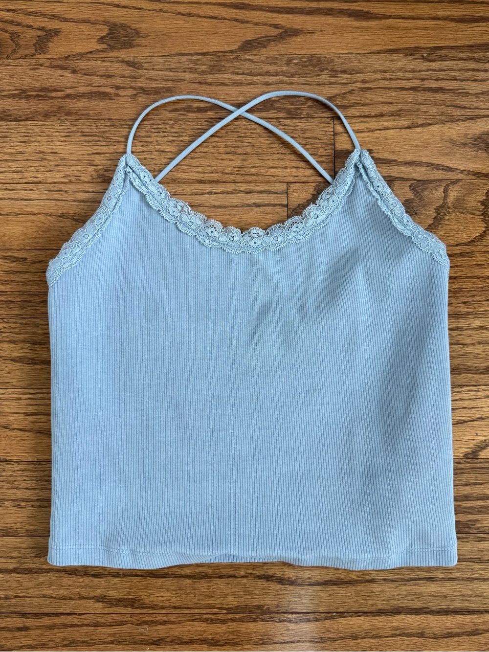 NWOT AE Strappy Go Lucky Cropped Lace Tank Top - Picture 3 of 6